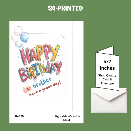 Handmade Birthday Card - Brother