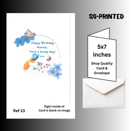 Handmade Birthday Card - Auntie