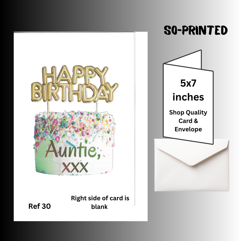 Handmade Birthday Card - Auntie