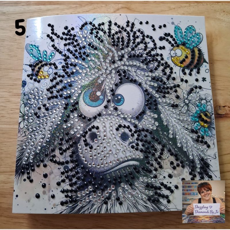 Handmade Diamond Art Greeting Card Featuring a Wonkey Donkey