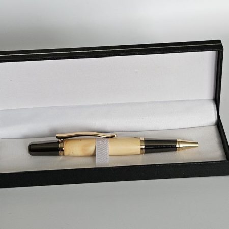 Sirocco Cherry Wood Twist Pen with Black and Gold Accents