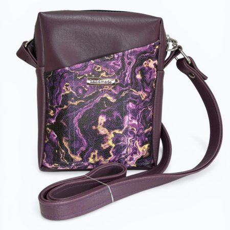 Purple marble crossbody bag