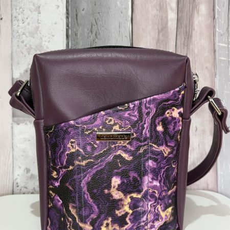 Purple marble crossbody bag