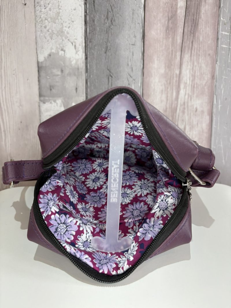 Purple marble crossbody bag