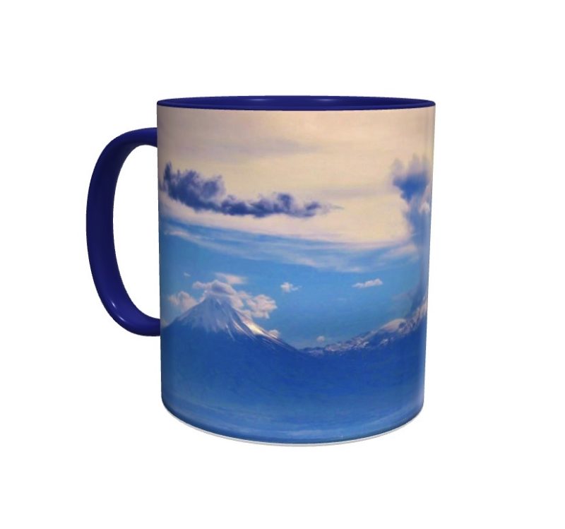 Blue Coffee Mug with Original Mount Ararat Print