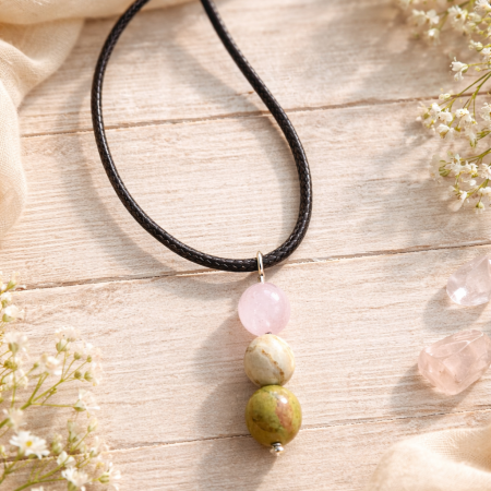 Healing and New Beginnings Pendant, Handmade Crystal Necklace