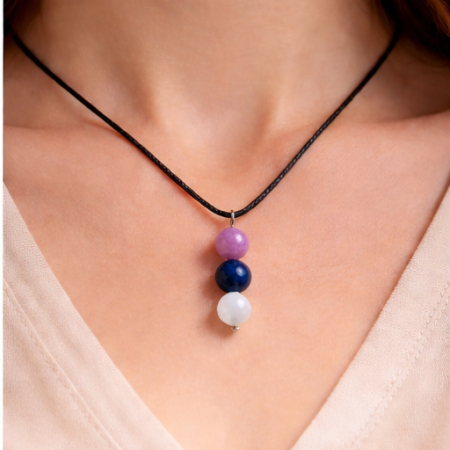 Clarity and Inner Truth Pendant, Handmade Crystal Necklace