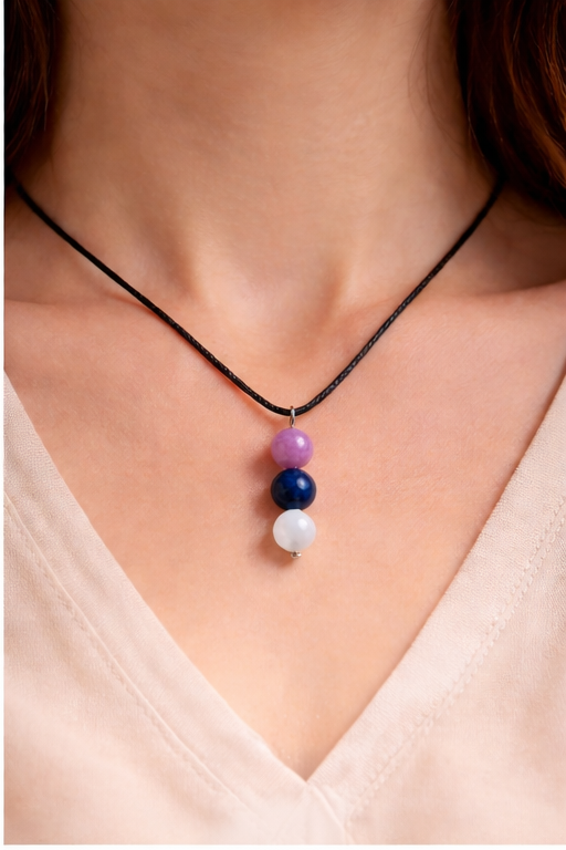 Clarity and Inner Truth Pendant, Handmade Crystal Necklace