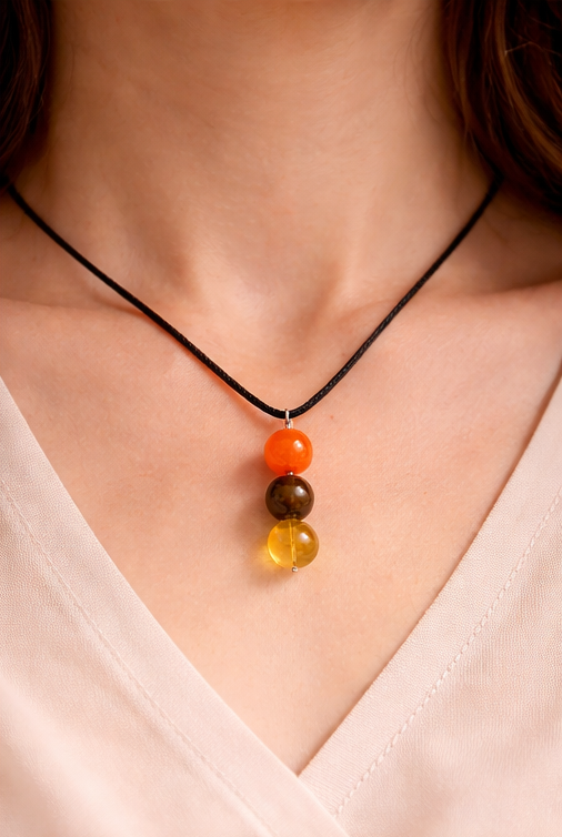 Abundance and Confidence Pendant, Handmade Crystal Necklace