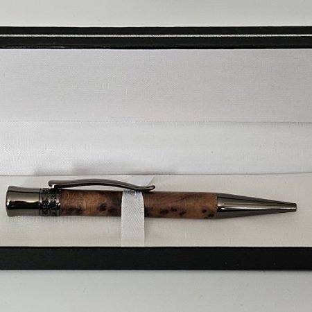 Epsilon Twist Pen with Gunmetal Fittings and Thuya Body