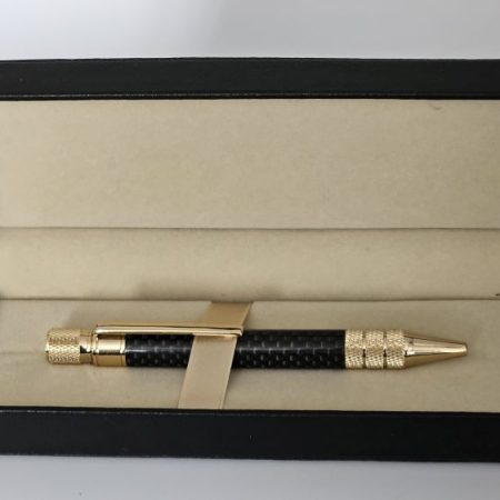 Headwind Twist Pen with Carbon Fibre body, Gold Accents