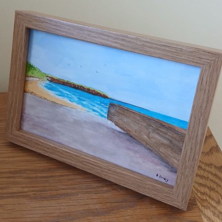 Coble Landing Slipway, Filey, orignal framed acrylic painting