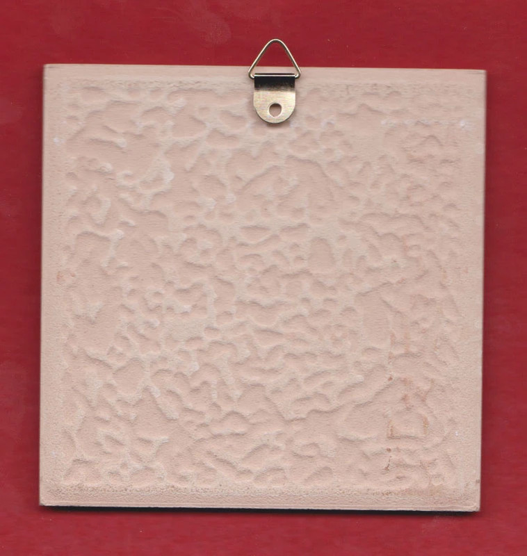 Psychedelic Multicolour Cats decorative ceramic art display tile 11cm with hook