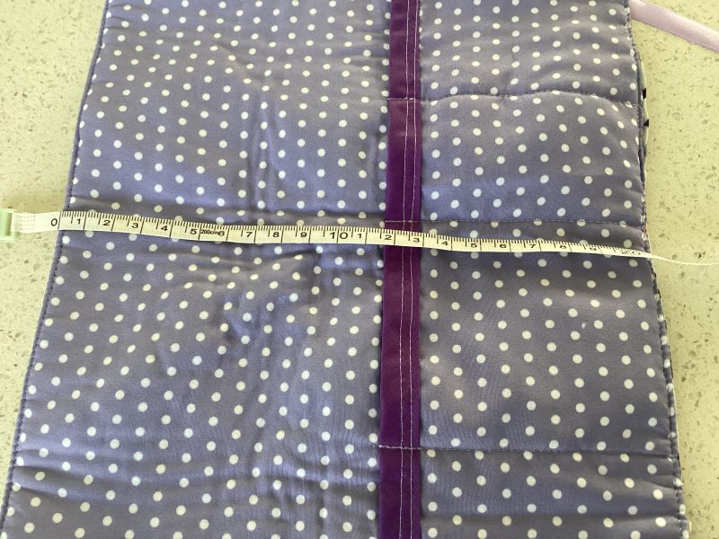 Handmade Small/Medium Purple Lined Wadded Zipped Pouch Make Up/Wash Bag & Matching Jewellery/Make Up Brushes Wrap