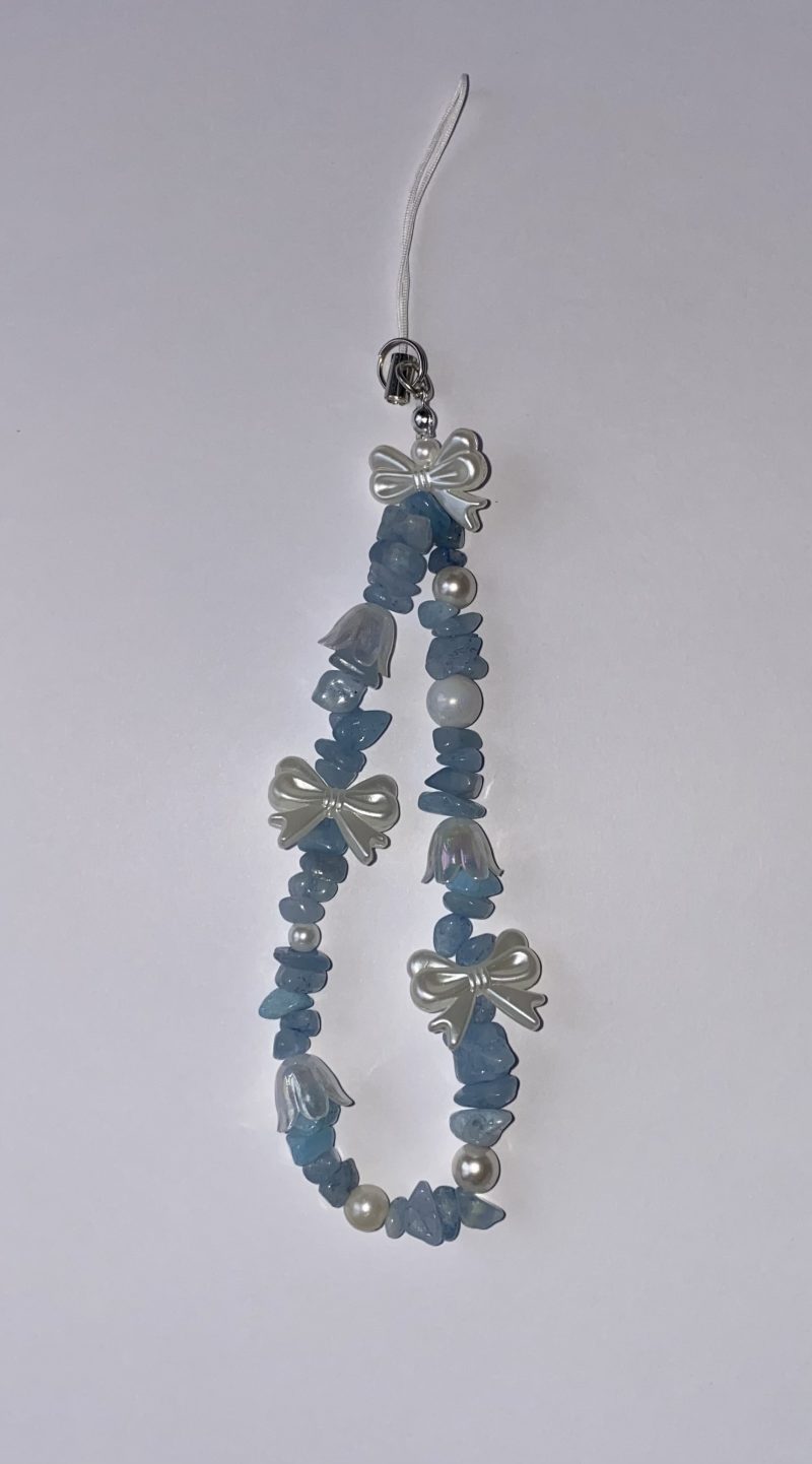 Blue phone charm