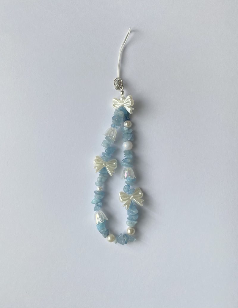 Blue phone charm