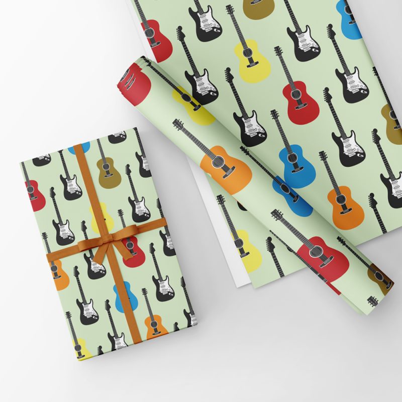 Guitar Design Gift Wrap