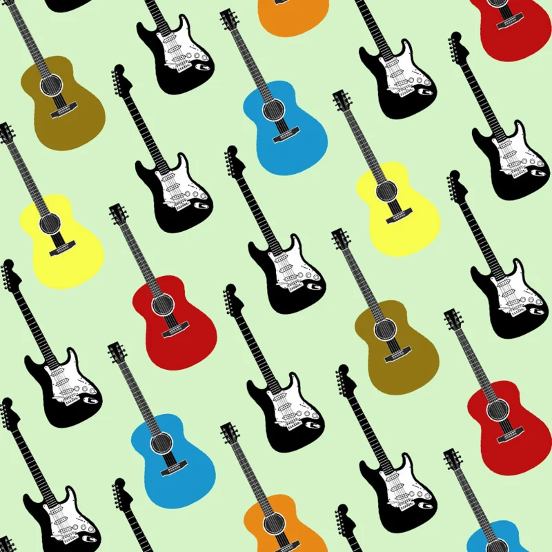 Guitar Design Gift Wrap