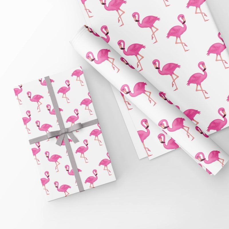 Pink Flamingos Design Gift Wrap