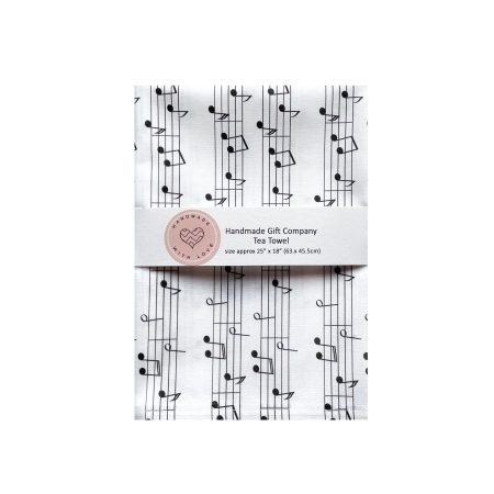 Cotton Music Design Tea Towel
