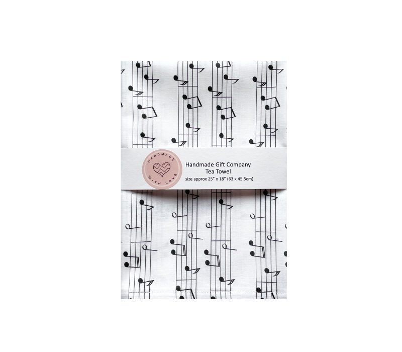 Cotton Music Design Tea Towel