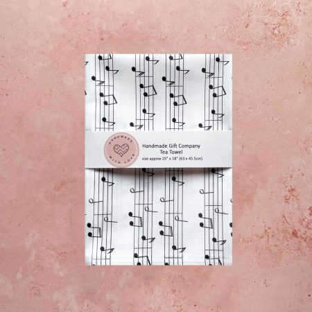 Cotton Music Design Tea Towel
