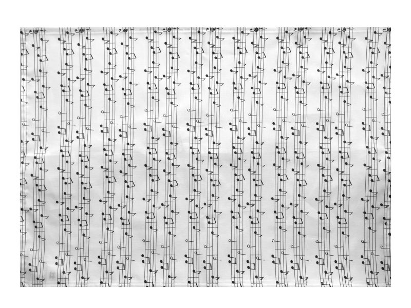 Cotton Music Design Tea Towel