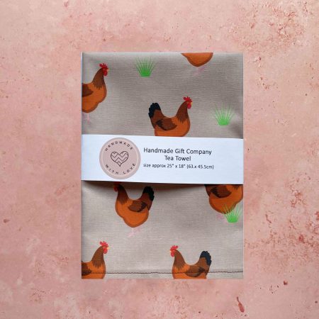 Hen Design Tea Towel