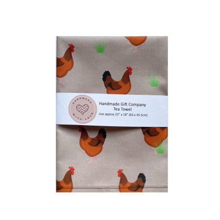 Hen Design Tea Towel