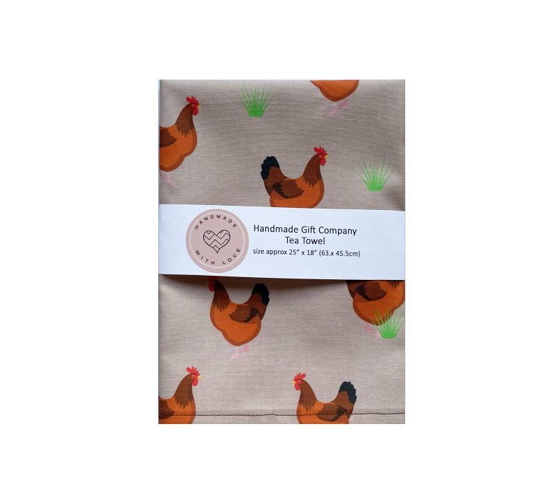 Hen Design Tea Towel
