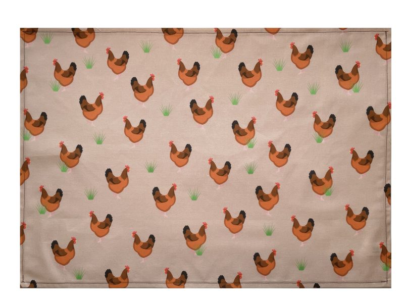 Hen Design Tea Towel