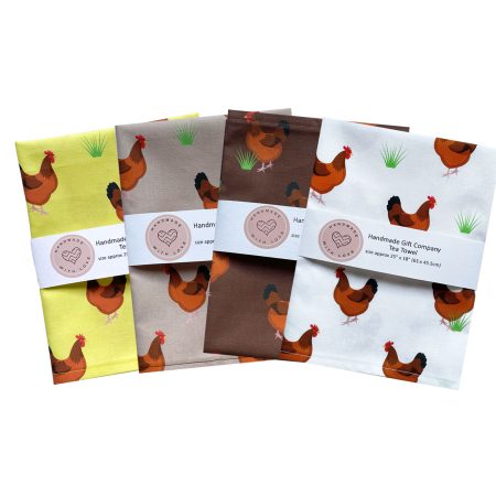 Hen Design Tea Towel