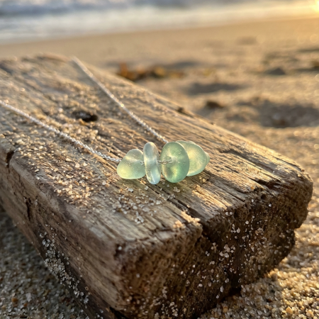 Sea Glass Droplet Necklace