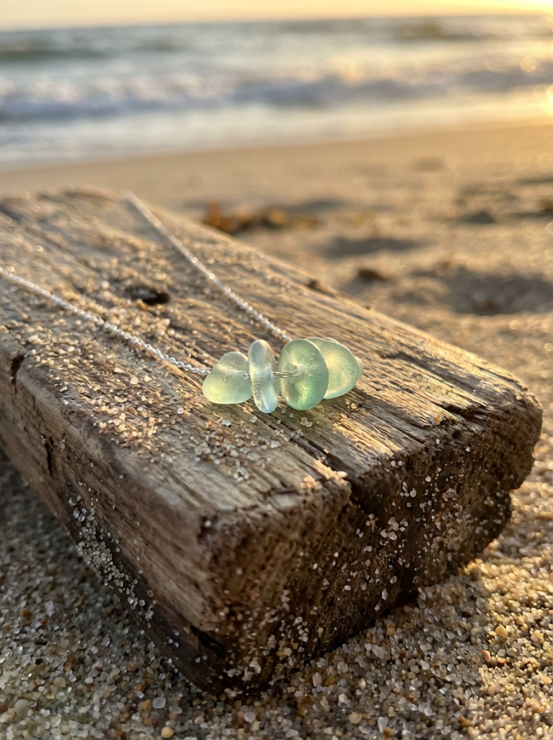 Sea Glass Droplet Necklace