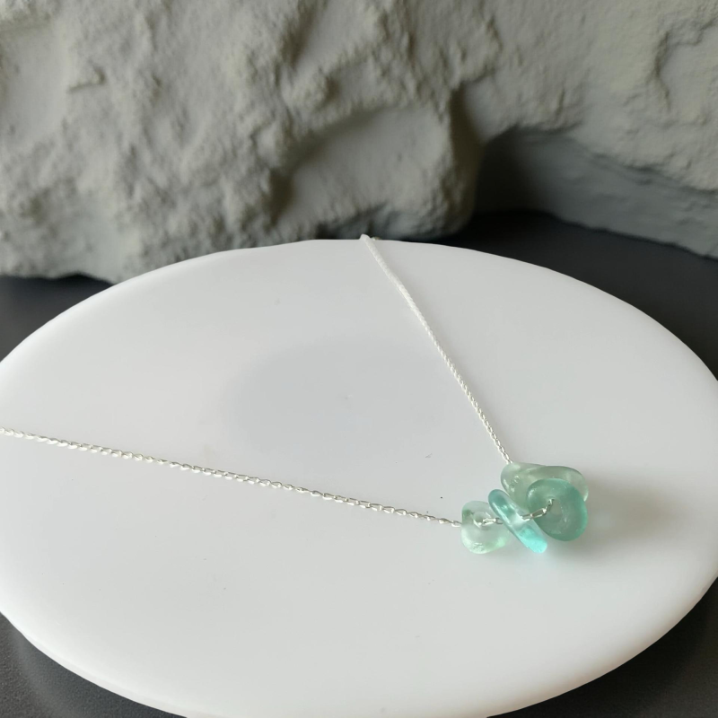 Sea Glass Droplet Necklace