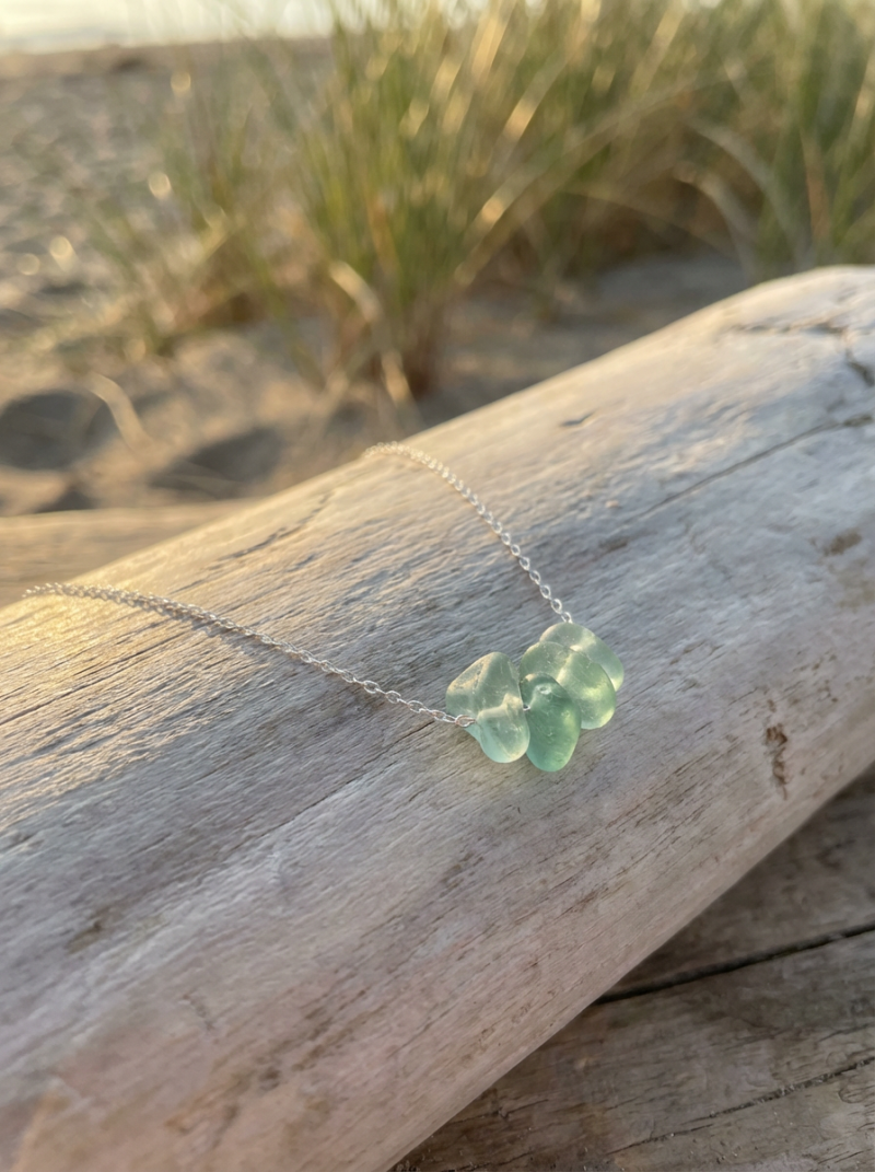 Sea Glass Droplet Necklace