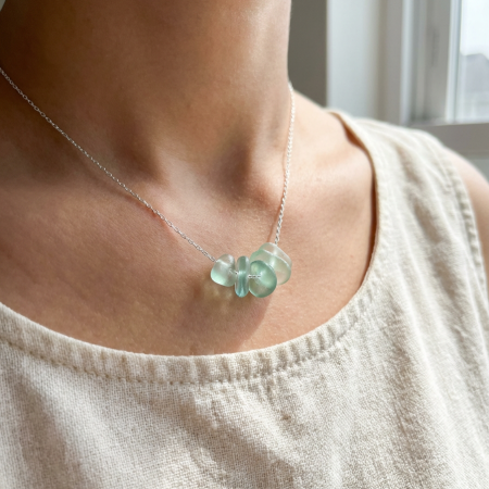 Sea Glass Droplet Necklace