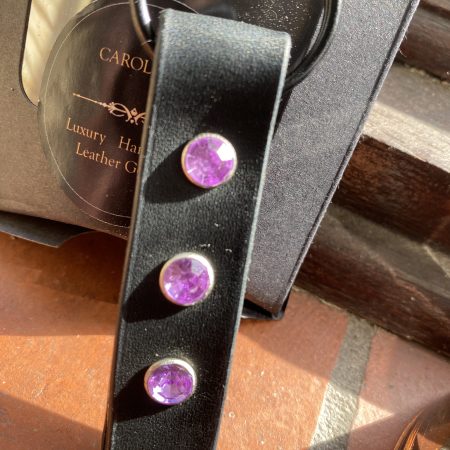 Leather and Crystal Key ring