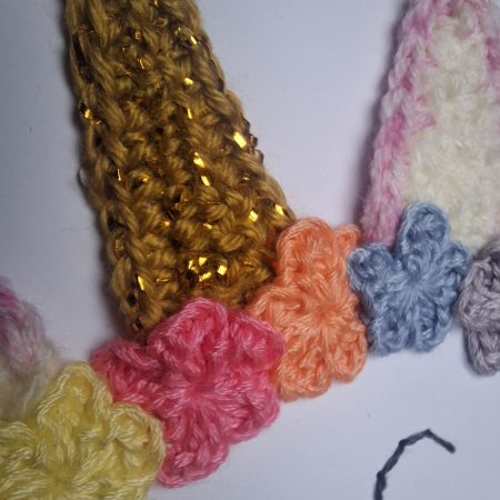 Unicorn 5th Birthday Card, Personalised Girls Birthday Card, Crochet Unicorn Card, Cute Rainbow Unicorn Birthday Card