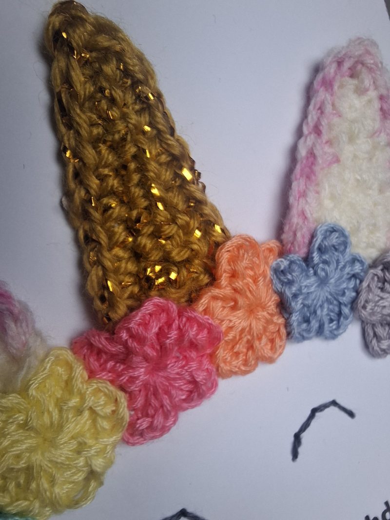 Unicorn 5th Birthday Card, Personalised Girls Birthday Card, Crochet Unicorn Card, Cute Rainbow Unicorn Birthday Card