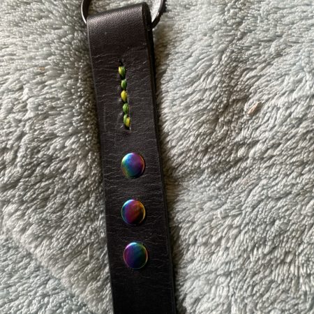 Keyring- Bespoke Handmade Italian leather and Studs