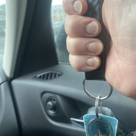 Keyring- Bespoke Handmade Italian leather and Studs