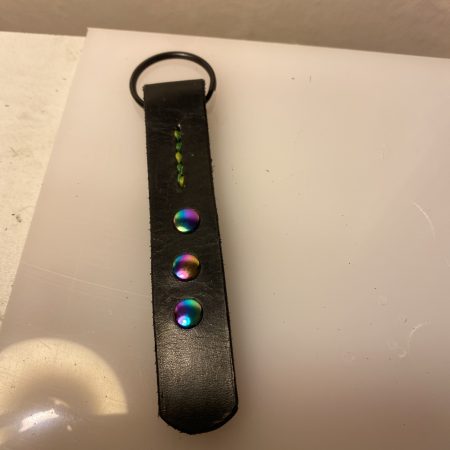 Keyring- Bespoke Handmade Italian leather and Studs