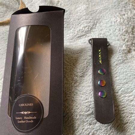 Keyring- Bespoke Handmade Italian leather and Studs