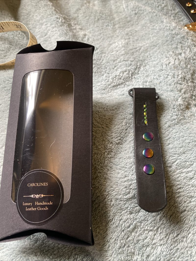 Keyring- Bespoke Handmade Italian leather and Studs