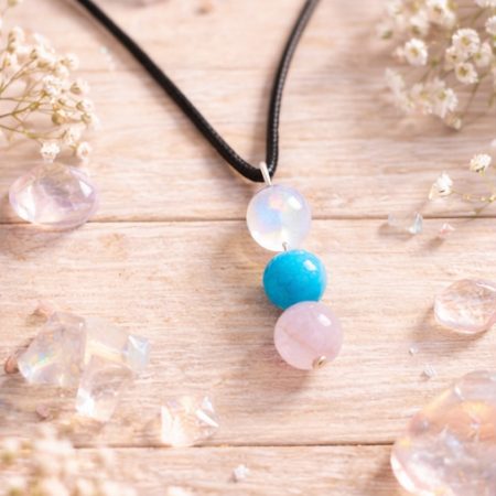 Emotional Balance & Inner Calm Pendant, Handmade Crystal Necklace