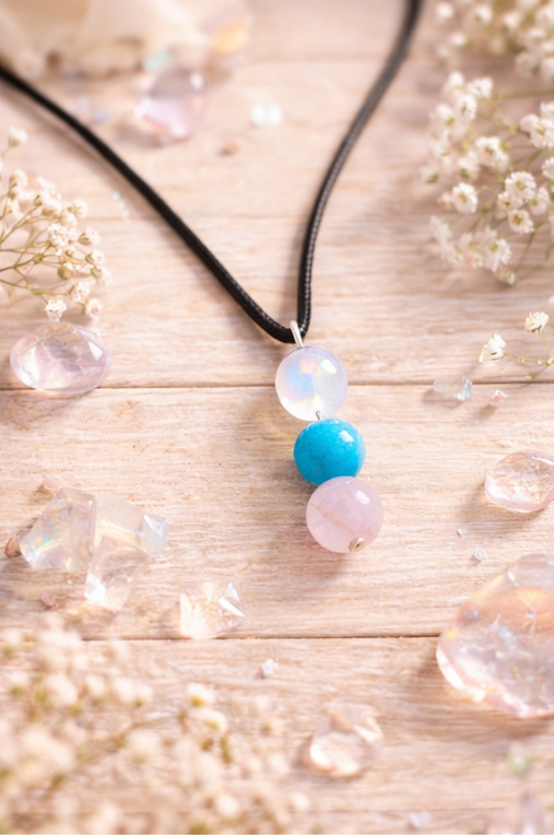 Emotional Balance & Inner Calm Pendant, Handmade Crystal Necklace