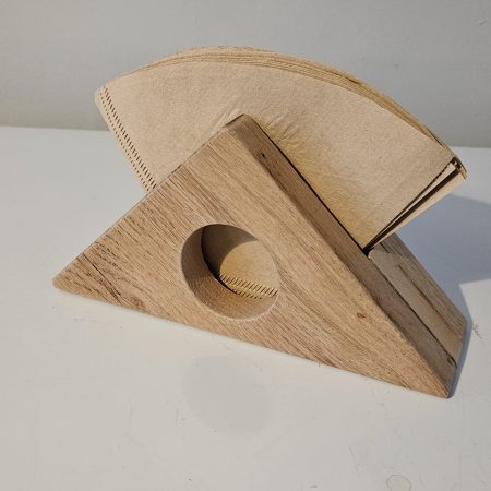 Coffee filter holder. Handmade paper coffee filter holder
