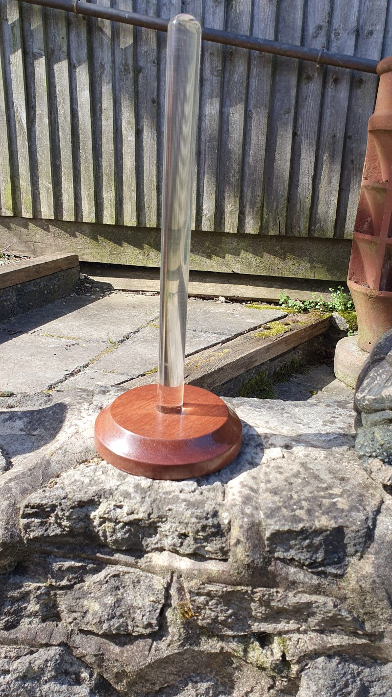 Kitchen Paper Towel Roll Holder Hand Made mahogany & perspex