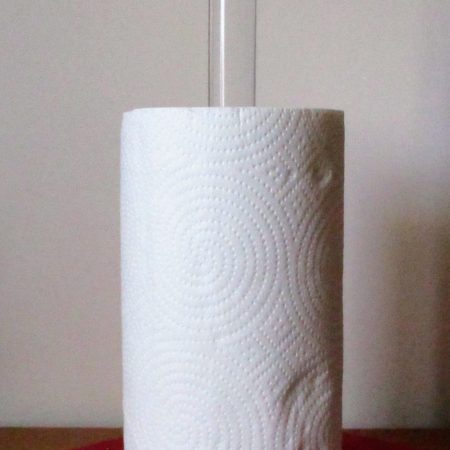 Kitchen Paper Towel Roll Holder Hand Made mahogany & perspex